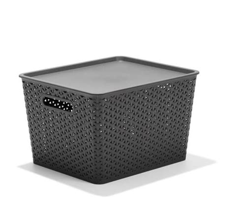 wicker basket with lid kmart